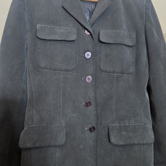 Vintage CHAUS 100% Silk Black Utility Blazer Lined Jacket Women’s Size 6 - Picture 3 of 8